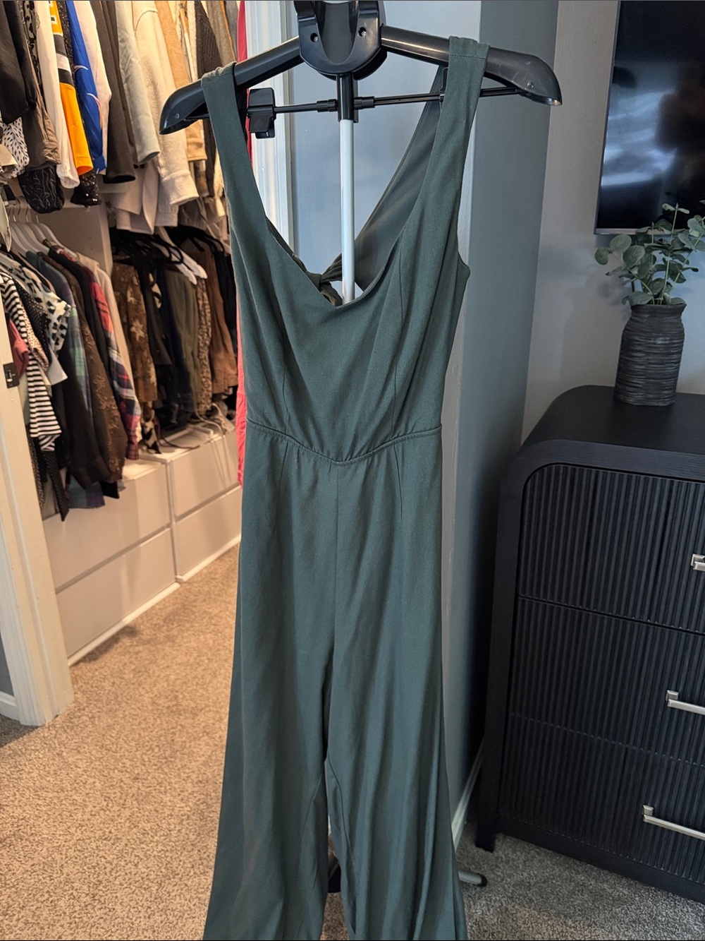 Olive Green Sleeveless Jumpsuit